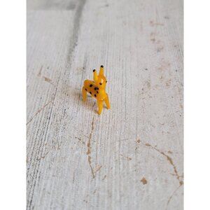 Vintage mini giraffe blown‎ glass figure unique zoo collectible decor